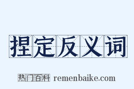 捏定反义词是什么意思的图片